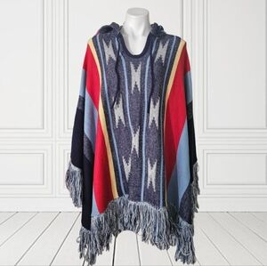 Vintage Wayne Taylor Acrylic Poncho Fringe
